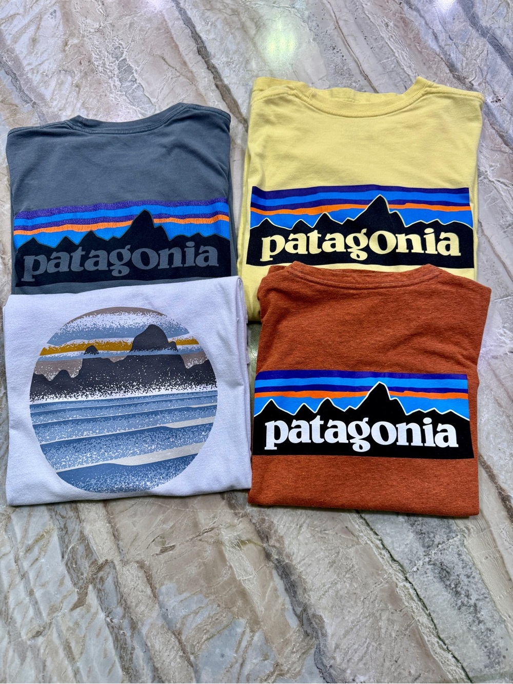 Patagonia Men's Logo Crewneck Sweater - Yellow, Rust, Gray, White Options